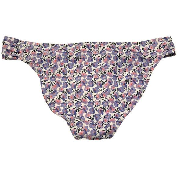 Jessica Simpson Mini Floral Bikini Bottom Size M Ruched Sides NEW - Picture 2 of 3